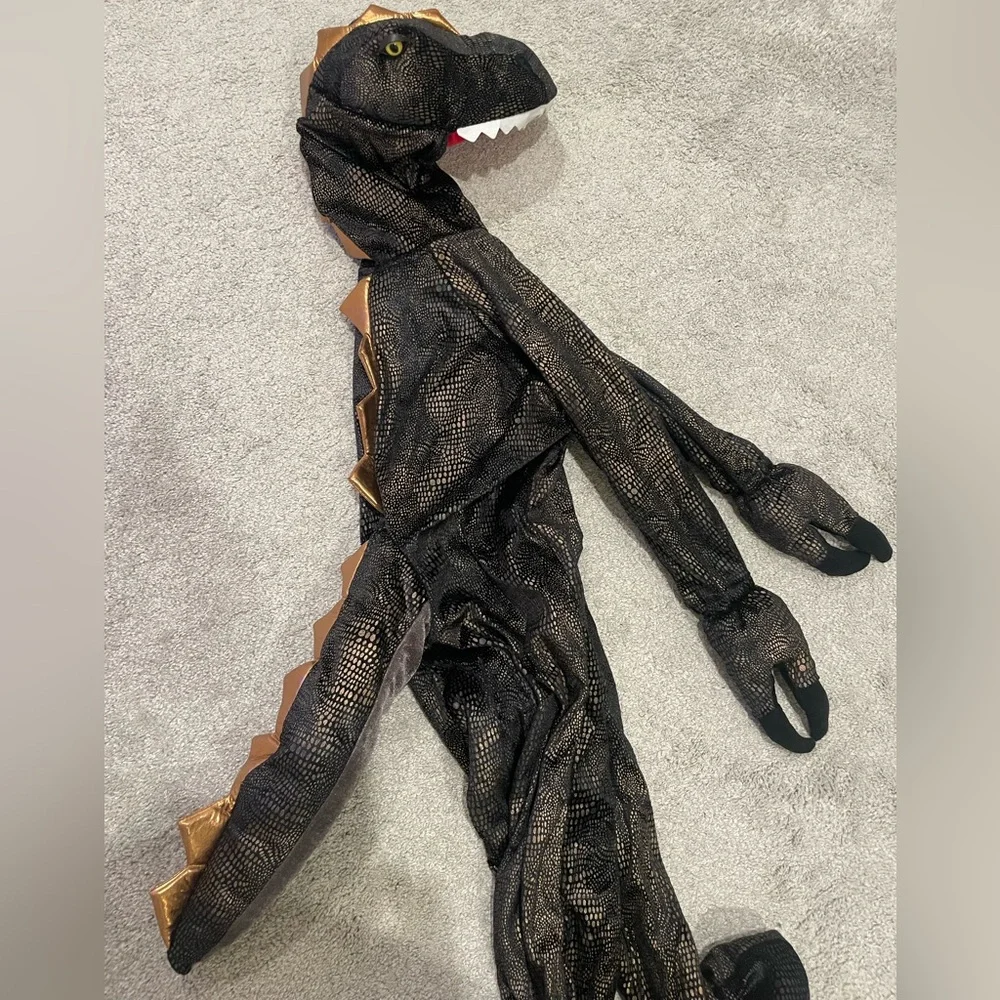 Dinosaur Halloween Costume for Kids Size 4T Black & Gold - Picture 2 of 6